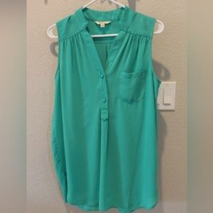 ModCloth Green Float On Flair Top